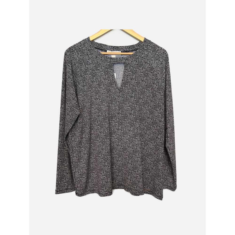 Michael Kors Women’s Long Sleeve Black & White Blouse XL- NWT